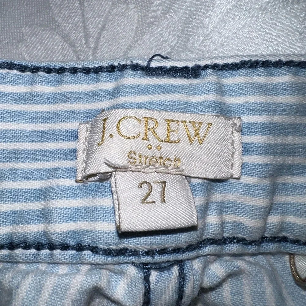 J Crew Stretch Striped skinny jeans. Woman’s size 27